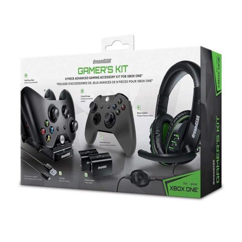 Photo 1 of XBOX Dream Gear 8 Piece Headset Dual Dock Cable Xbox Gaming Accessory Kit. DreamGear 8 piece  Xbox Gaming Accessory Kit
Dual power dock. 10' cable. 2 joystick caps. 2 battery packs. Protective cover. Stereo headset
XBOX ONE CONTROLLERS SOLD SEPERATELY
