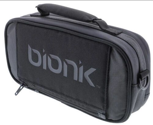 Photo 2 of Bionik Nintendo Switch Lite Commuter Bag, Black. Ideal fit and protection for the Nintendo Switch(TM) Lite. Black in color with adjustable and removable shoulder strap. Padded carry handle. Heavily padded panels for added screen protection. Water-resistan