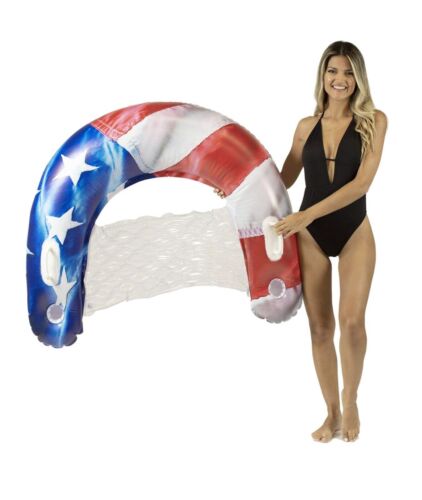 Photo 1 of PoolCandy Stars and Stripes Patriotic Inflatable Pool Sun Chair. Nothing catches the sunlight quite like the PoolCAndy Sun Chair.
Lights and colors will flash and dance around your body as you comfortably float in your pool!
PoolCandy Sun Chairs include h