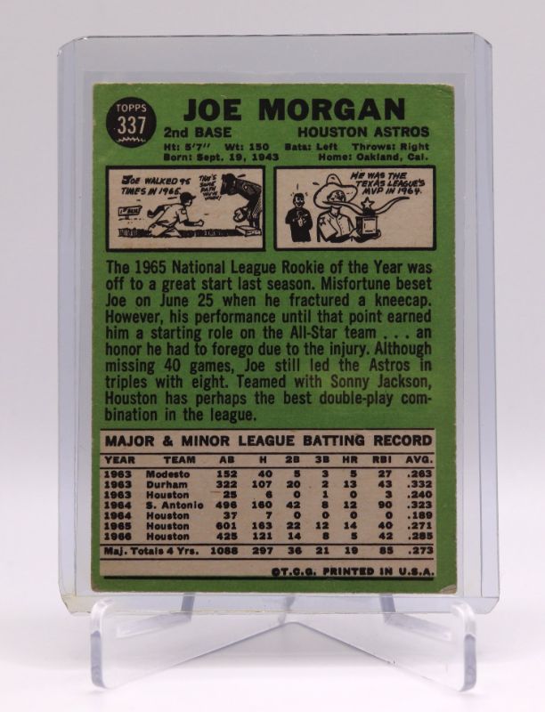 Photo 2 of 1967 Topps Joe Morgan (VG+)