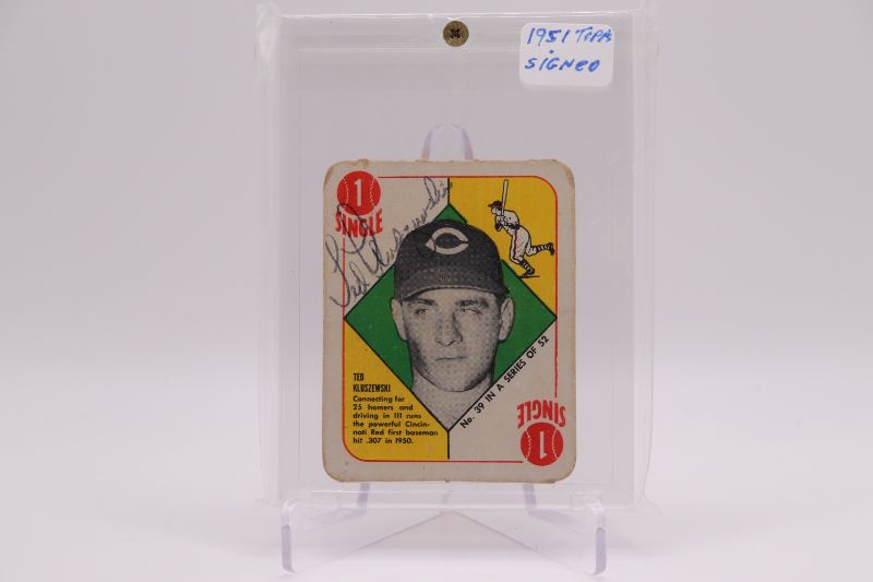 Photo 1 of 1951 Topps Ted Kluszewski AUTOGRAPHED (VG)