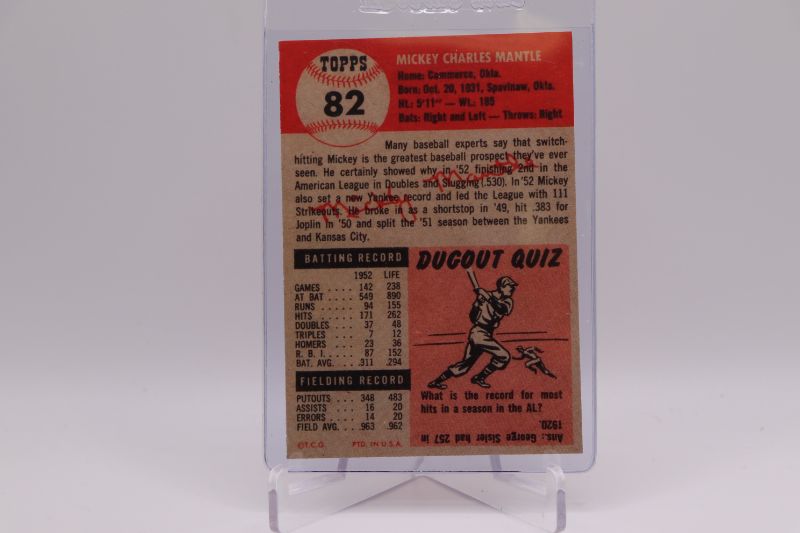 Photo 2 of 1953 Topps Mickey Mantle reprint (Mint)