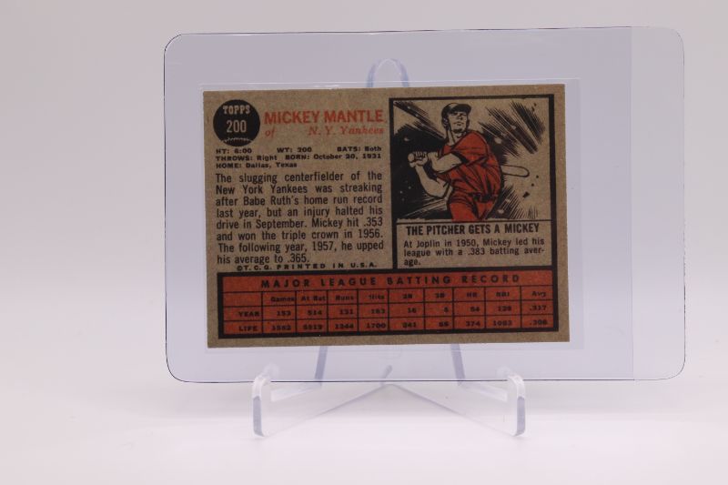 Photo 2 of 1962 Topps Mickey Mantle reprint (Mint)