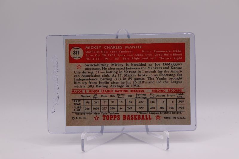 Photo 2 of 1952 Topps Mickey Mantle ROOKIE reprint (Mint)