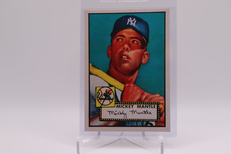 Photo 1 of 1952 Topps Mickey Mantle ROOKIE reprint (Mint)