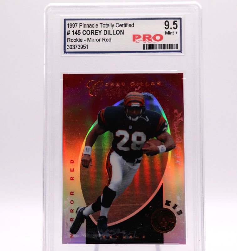 Photo 1 of 1997 Pinnacle Corey Dillon ROOKIE Mirror Red (Graded 9.5)
