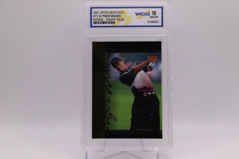 Photo 1 of 2001 UD Tiger Woods ROOKIE (Graded 10)