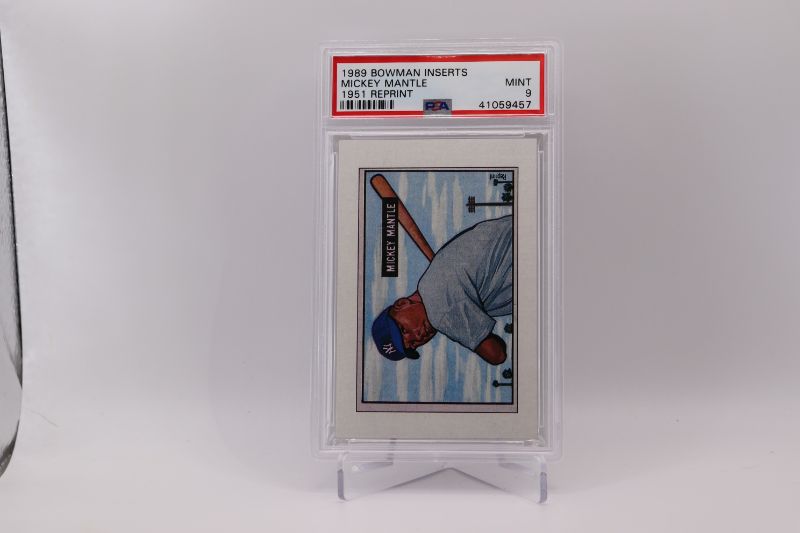 Photo 1 of 1989 Bowman insert Mickey Mantle 1951 RP (Graded 9)