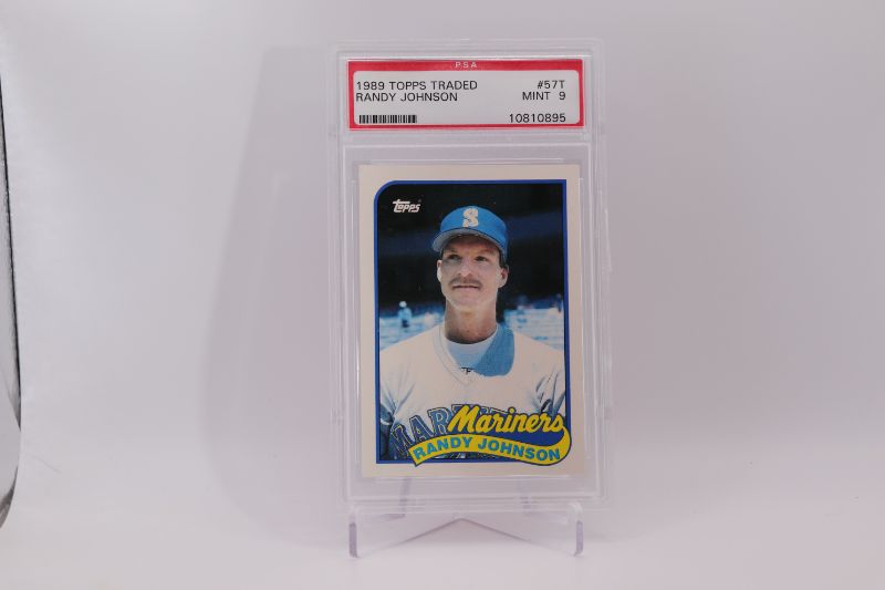 Photo 1 of 1989 Topps Traded Randy Johnson ROOKIE (Graded 9)