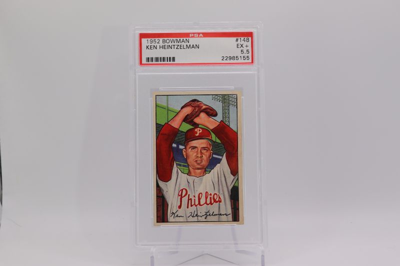 Photo 1 of 1952 Bowman Ken Heintzelman (Graded 5.5)