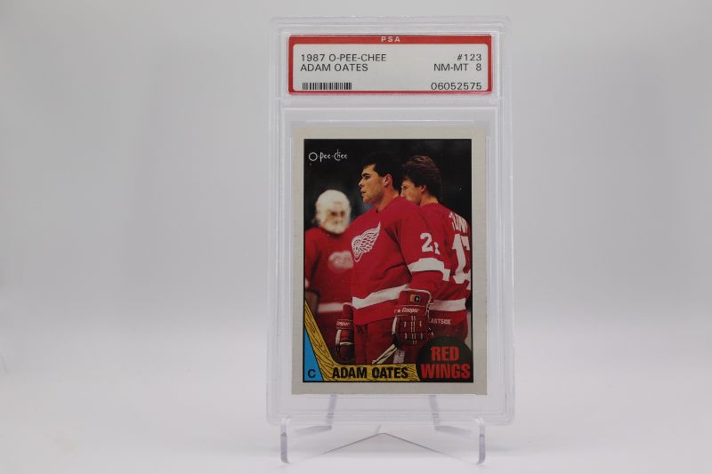 Photo 1 of 1987 O-P-C Adam Oates ROOKIE (Graded 8) HOF