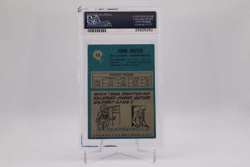 Photo 2 of 1964 Philadelphia John Unitas (Graded 5.5)