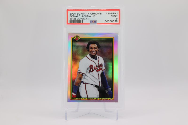 Photo 1 of 2020 Bowman CH Ronald Acuna Jr REFRACTOR (Graded 9)