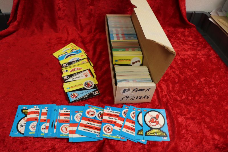 Photo 1 of Box of 80’s Fleer Baseball stickers (800+)