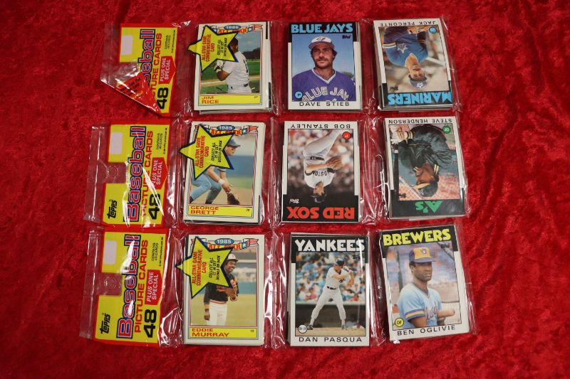 Photo 1 of Lot of 3 1986 Topps Baseball Rack Packs (Sealed)