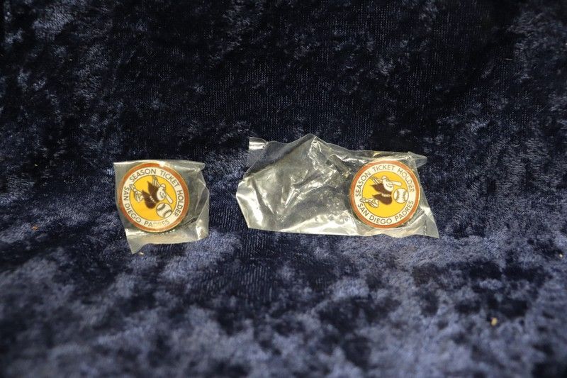 Photo 1 of 2 vintage SD Padres season ticket pins 