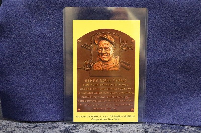 Photo 1 of Lou Gehrig HOF postcard