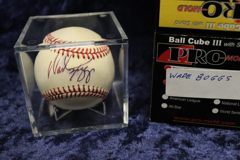 Photo 1 of Wade Boggs SIGNED ball in cube