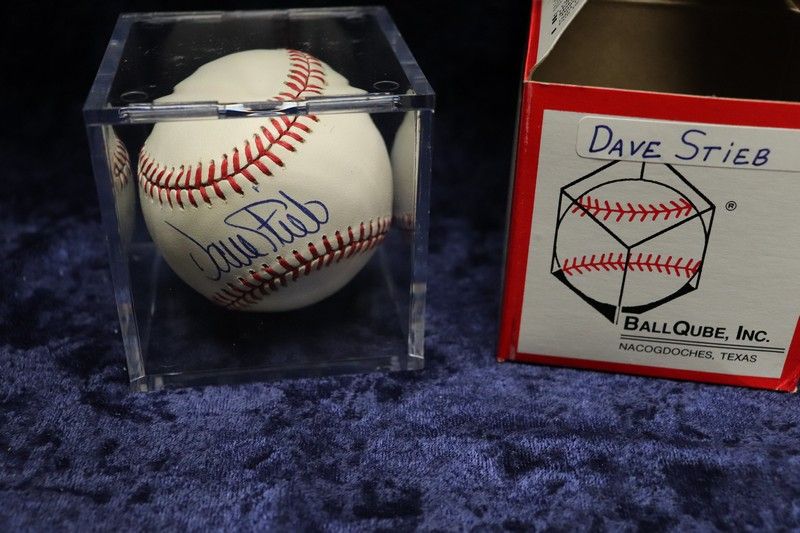 Photo 1 of Dave Stieb SIGNED ball in cube