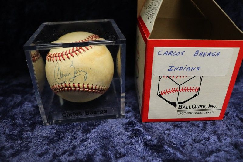 Photo 1 of Carlos Baerga SIGNED ball in cube