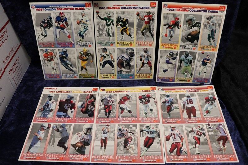 Photo 1 of 6 Uncut sheets of 1993 McDonald’s Football 