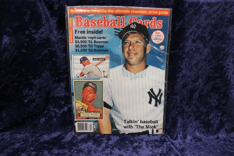 Photo 1 of Mickey Mantle cover 1988 Baseball Cards magazine