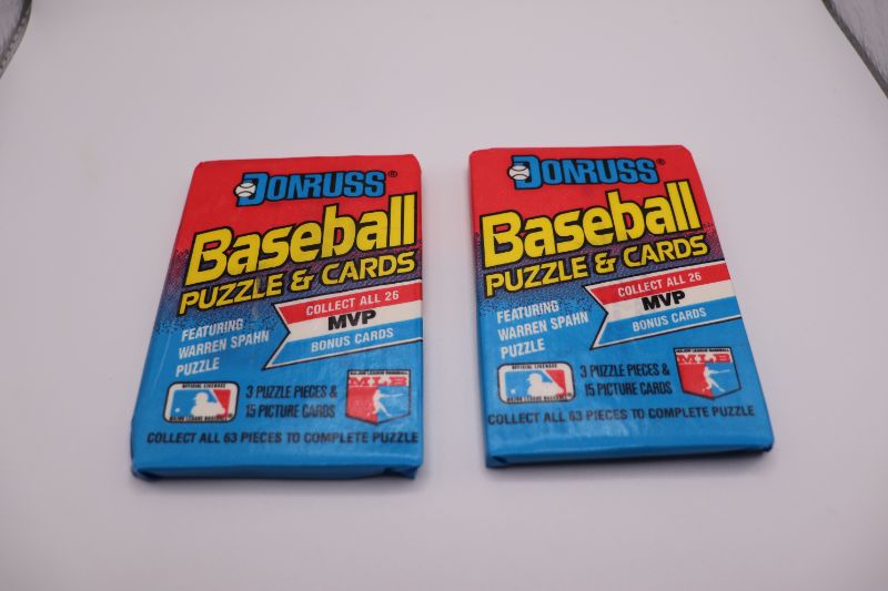 Photo 1 of Lot of 2 1990 Donruss Baseball wax packs (sealed)