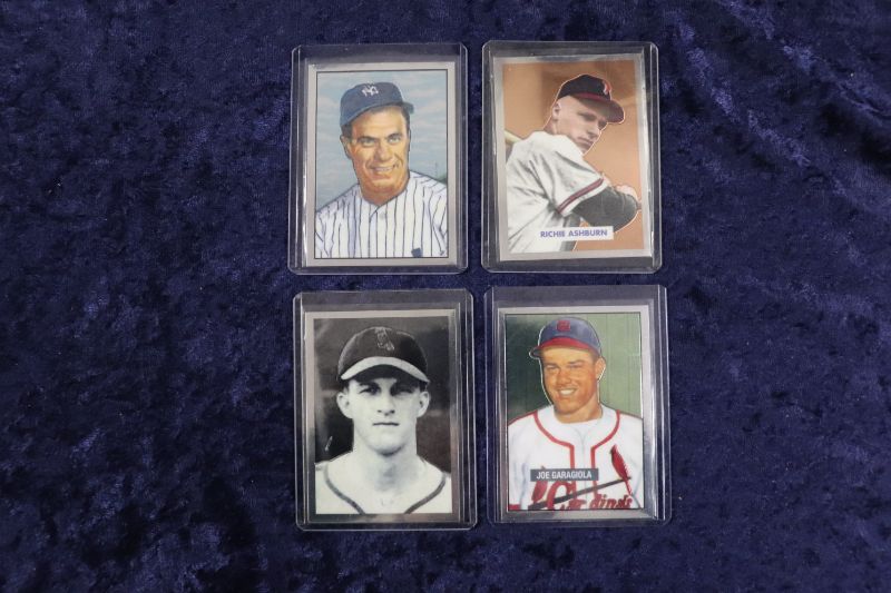 Photo 1 of 4 card lot 2001 Bowman Chrome reprints of 1950’s Baseball Stars