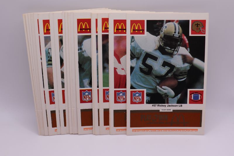 Photo 1 of 1986 McDonalds Football Saints 24 card team set (unscratched)