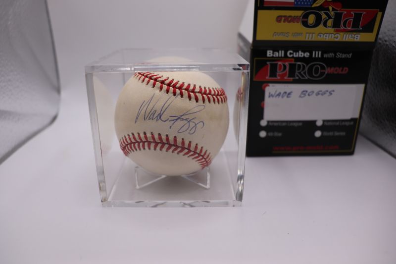 Photo 1 of Wade Boggs AUTOGRAPHED Ball in cube