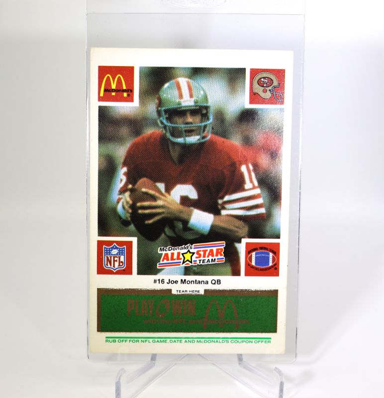 Photo 1 of Joe Montana 1986 McDonald’s UNSCRATCHED (NrMt)