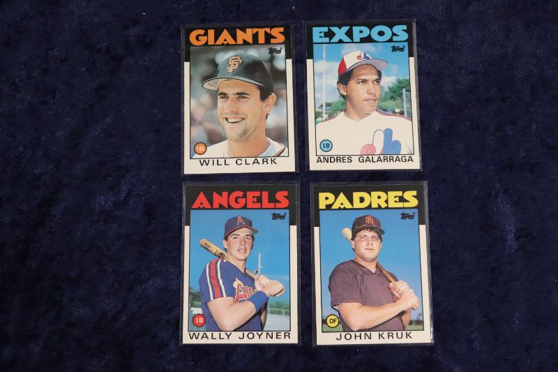 Photo 1 of 4 card lot 1986 Topps Traded Baseball ROOKIES (Mint)