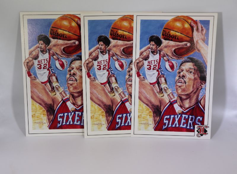 Photo 1 of Julius Erving 1992 postcard x3