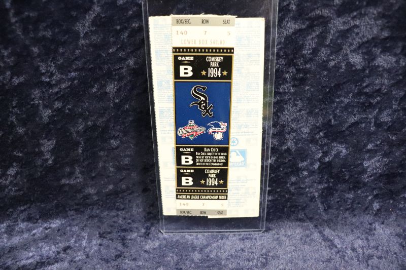 Photo 2 of 1994 White Sox AL Championship tickets x3