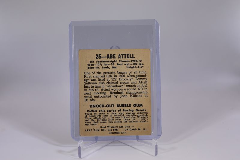 Photo 2 of 1948 Leaf Boxing Abe Attell (VG-EX) crease