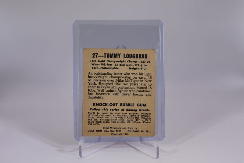 Photo 2 of 1948 Leaf Boxing Tommy Loughran (VG-EX) crease