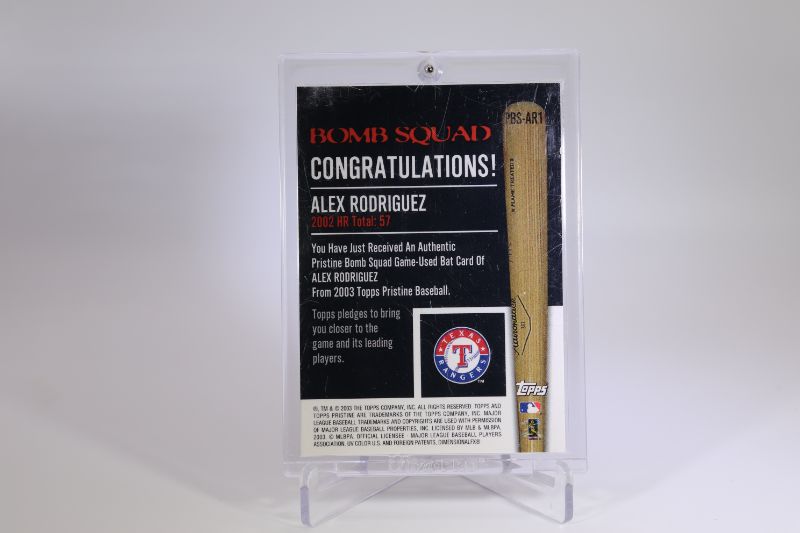 Photo 2 of A-Rod 2003 Topps Pristine game used bat (Mint)