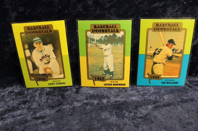 Photo 1 of 3 Baseball Immortals (Ted Williams,Stengel,Jackie Robinson)