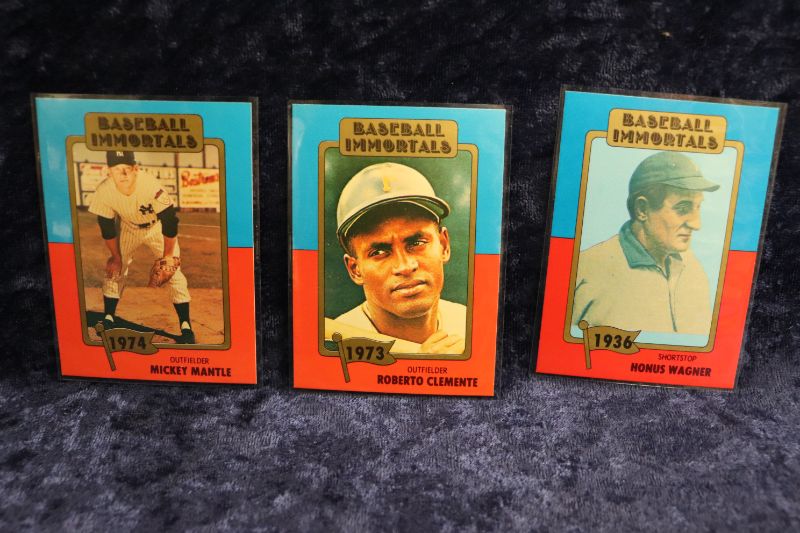 Photo 1 of 3 Baseball Immortals (Mantle,Clemente,Honus Wagner)