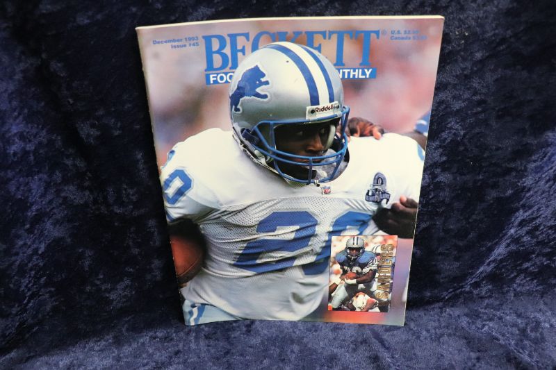 Photo 1 of Barry Sanders cover of 1993 Beckett