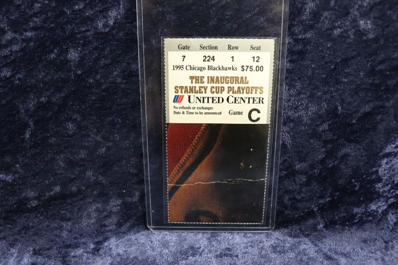 Photo 1 of 1995 Stanley Cup Playoff Ticket stub (creased)