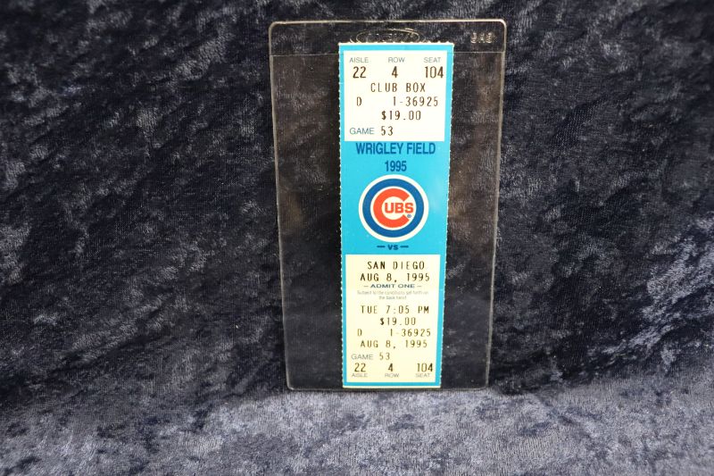 Photo 1 of 1995 Chicago Cubs ticket stub (creased)