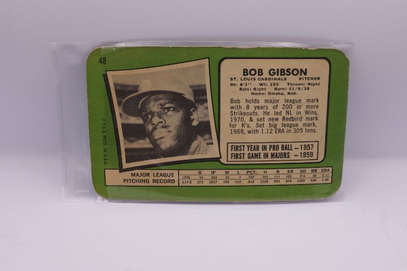 Photo 2 of Bob Gibson 1971 Topps Super (EX) Rare