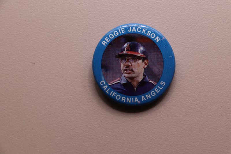 Photo 1 of Reggie Jackson 1984 metal pin 1.25”