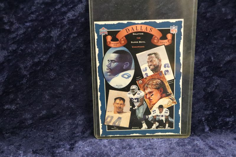 Photo 1 of Dallas Cowboys 1993 Super Bowl card 3.5x5” (Rare) numbered