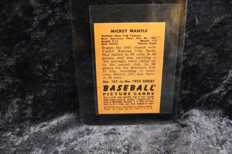 Photo 2 of Mickey Mantle 1952 Bowman ROOKIE reprint (Mint)