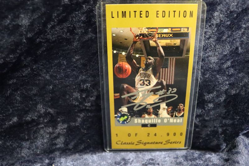 Photo 1 of Shaquille O’neal 1992 Classic AUTOGRAPHED ROOKIE (Mint) 2.5x4.75”