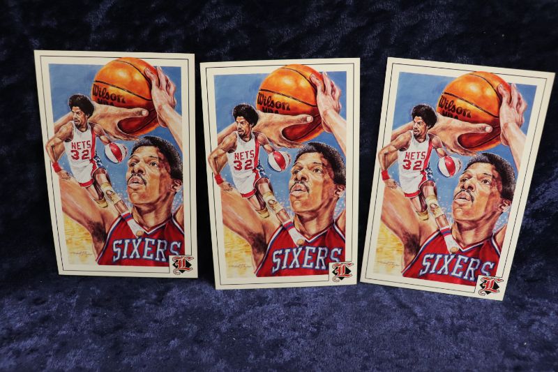 Photo 1 of Julius Erving “Dr J” 1992 postcards x3