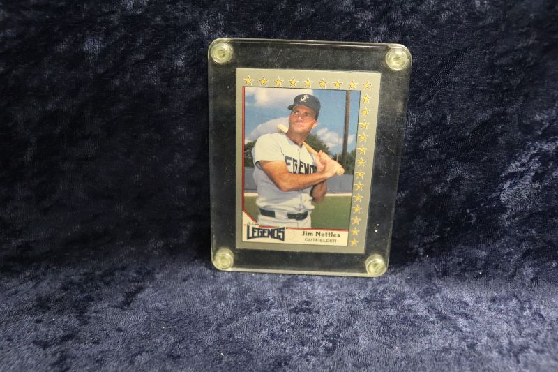 Photo 1 of Jim Nettles 1990 Pacific Senior League card in screw down (Mint)