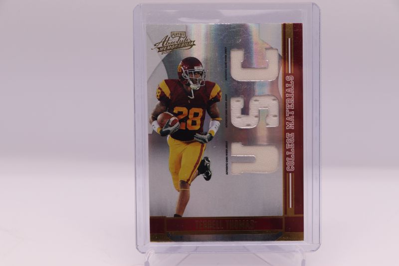 Photo 1 of Terrell Thomas 2008 Absolute Triple Game Jersey ROOKIE (Mint) #’d/100